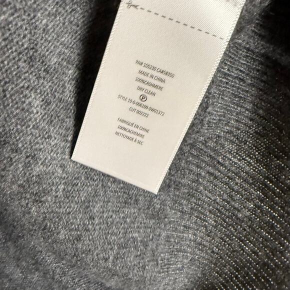 Equipment Madalene Heather Gray 100% Cashmere V-Neck Pullover Sweater Size M - Picture 10 of 10